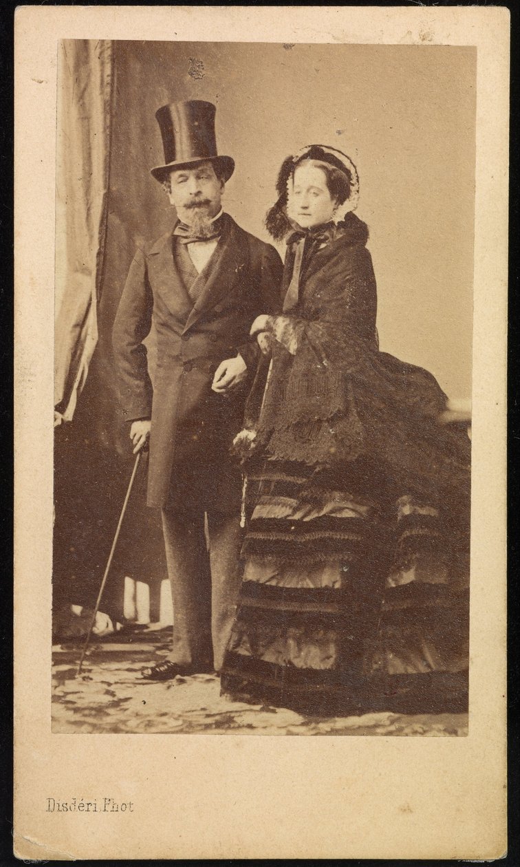 Napoleon III og Eugenie av Andre Adolphe Eugene Disderi