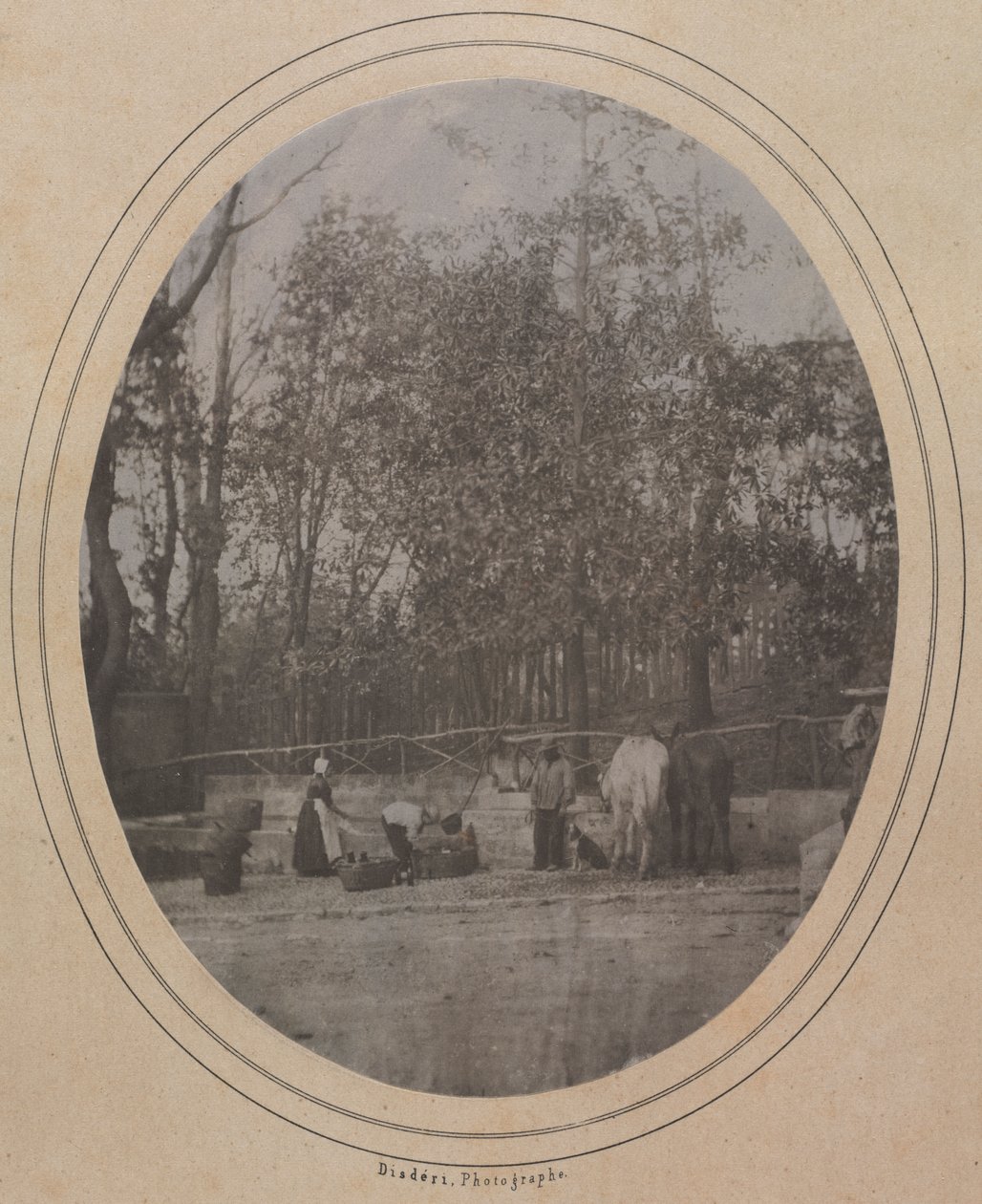 Landsbyscene (Sør-Frankrike) av Andre Adolphe Eugene Disderi