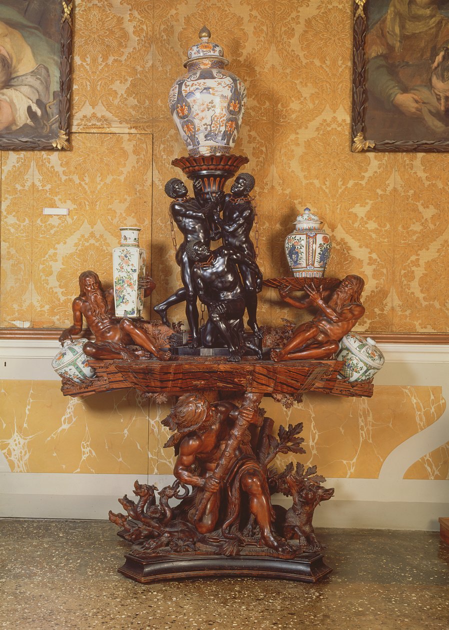 Allegory of Strength (tre og bronse) av Andrea Brustolon