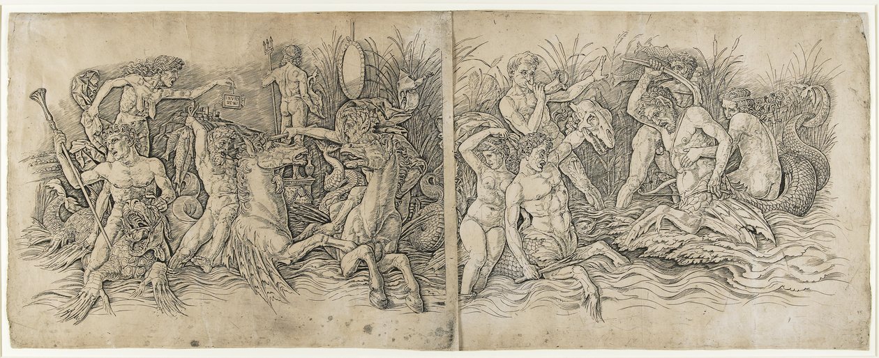 Battle of the Sea Gods, 1470-tallet av Andrea Mantegna