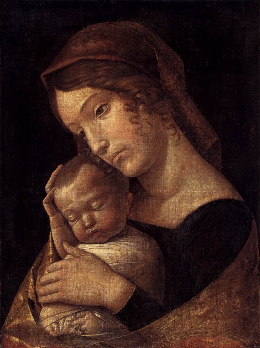 Madonna med sovende barn av Andrea Mantegna