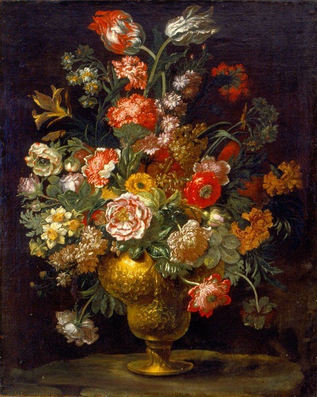 Vase med blomster av Andrea Scacciati