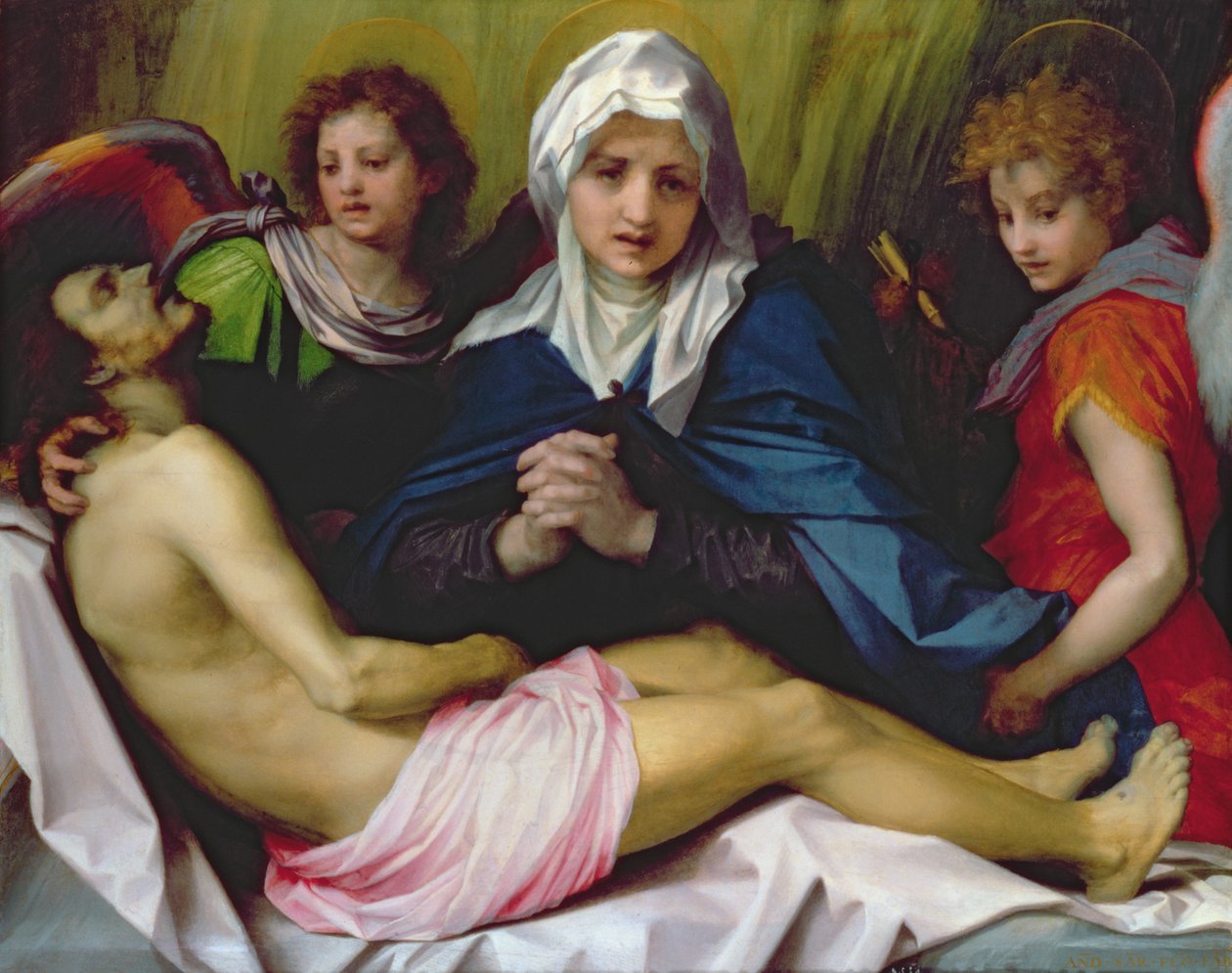 Kristi klagesang, ca. 1519-20 (panel) av Andrea del Sarto
