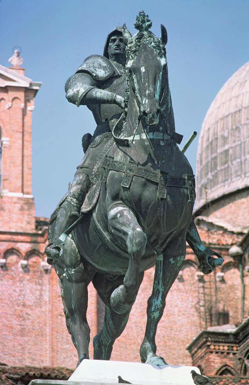 Rytterstatue av condottiere Bartolomeo Colleoni, 1488 (bronse) av Andrea del Verrocchio