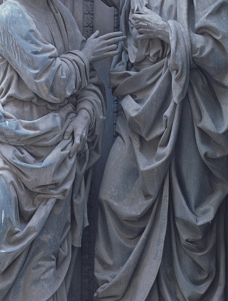 The Incredulity of St. Thomas, 1466-83 bronse detalj av 241031 av Andrea del Verrocchio