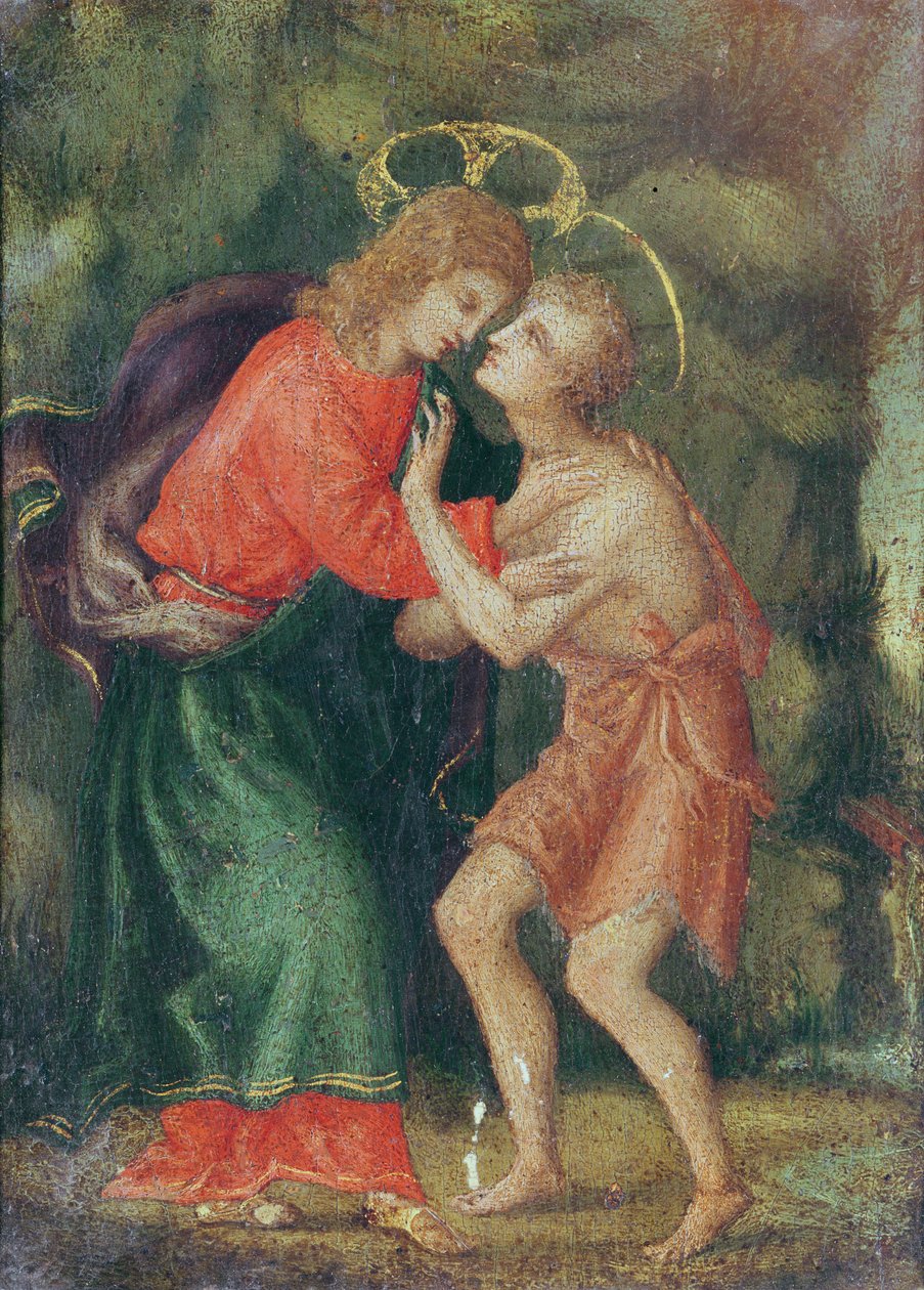 Møtet mellom Kristus og døperen Johannes av Andrea di Alessandro Bresciano