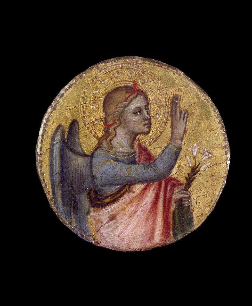 The Angel Annunciant, 1300-tallet (tempera på panel) av Andrea di Cione Orcagna