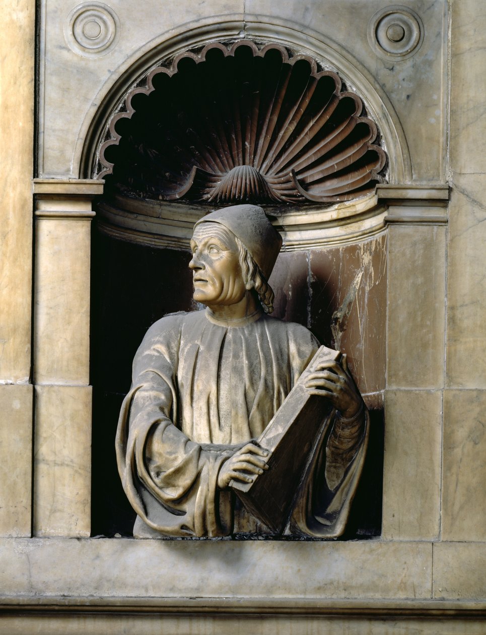 Marsilio Ficino (1433-99) 1521 (marmor) av Andrea di Piero Ferrucci