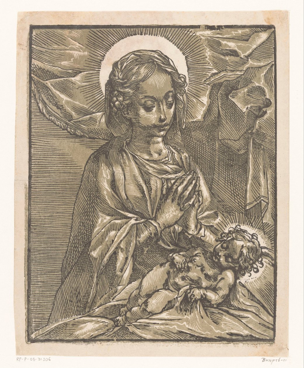 Maria forguder Kristusbarnet av Andrea Andreani