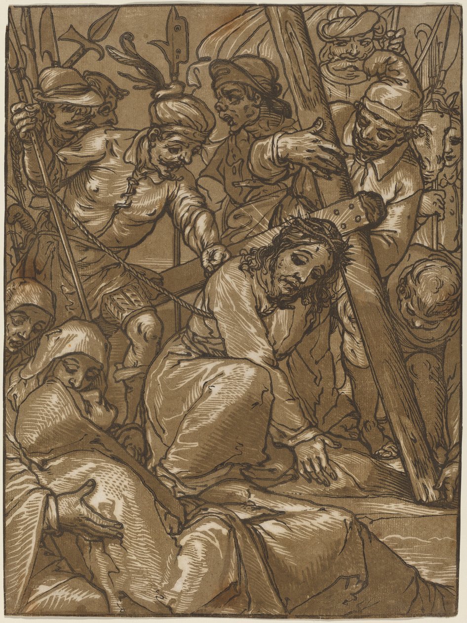 The Bearing of the Cross, 1580-tallet. av Andrea Andreani