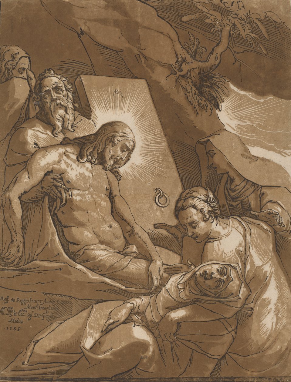 Gravleggingen, 1585. av Andrea Andreani
