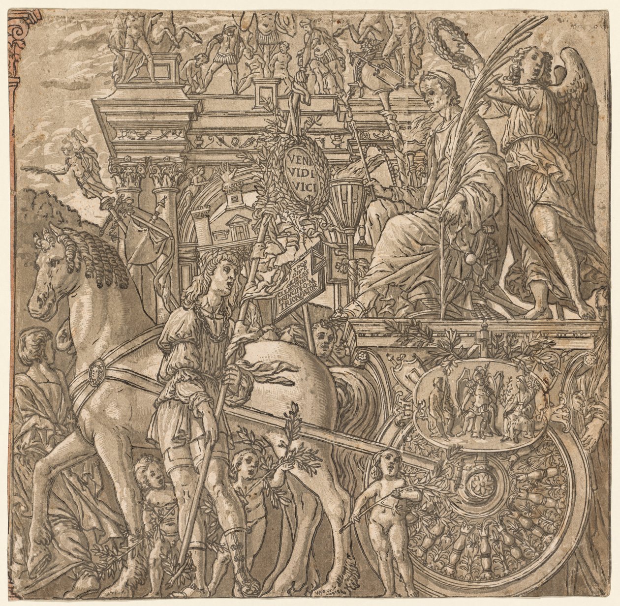 The Triumph of Julius Caesar: Caesar Triumphant av Andrea Andreani