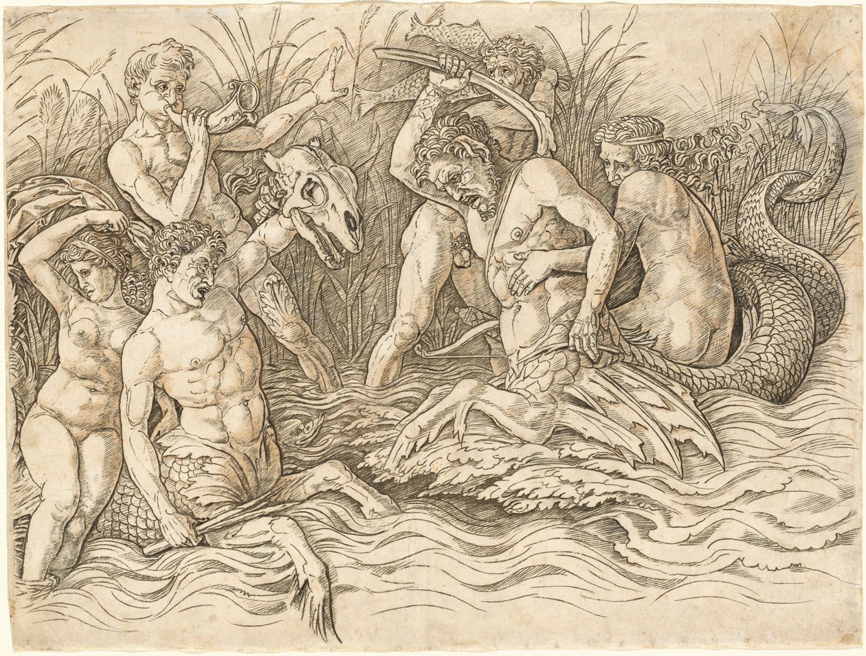 Battle of the Sea Gods [høyre halvdel] av Andrea Mantegna