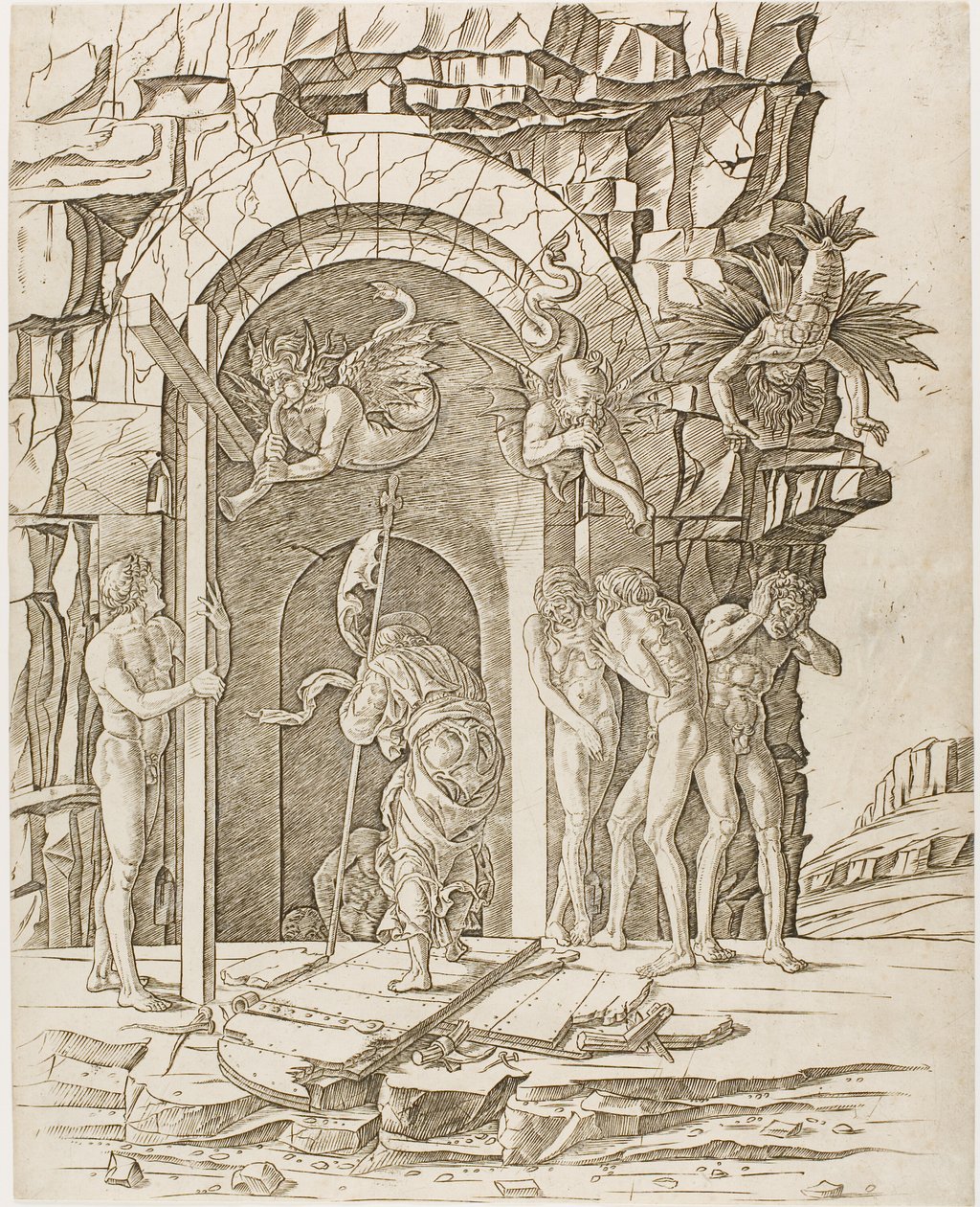 Nedstigning til Limbo av Andrea Mantegna