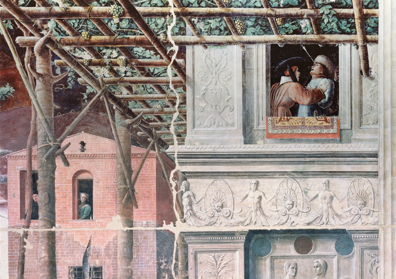 The Martyrdom of St. Christopher, ca. 1450-56 (fresco) av Andrea Mantegna