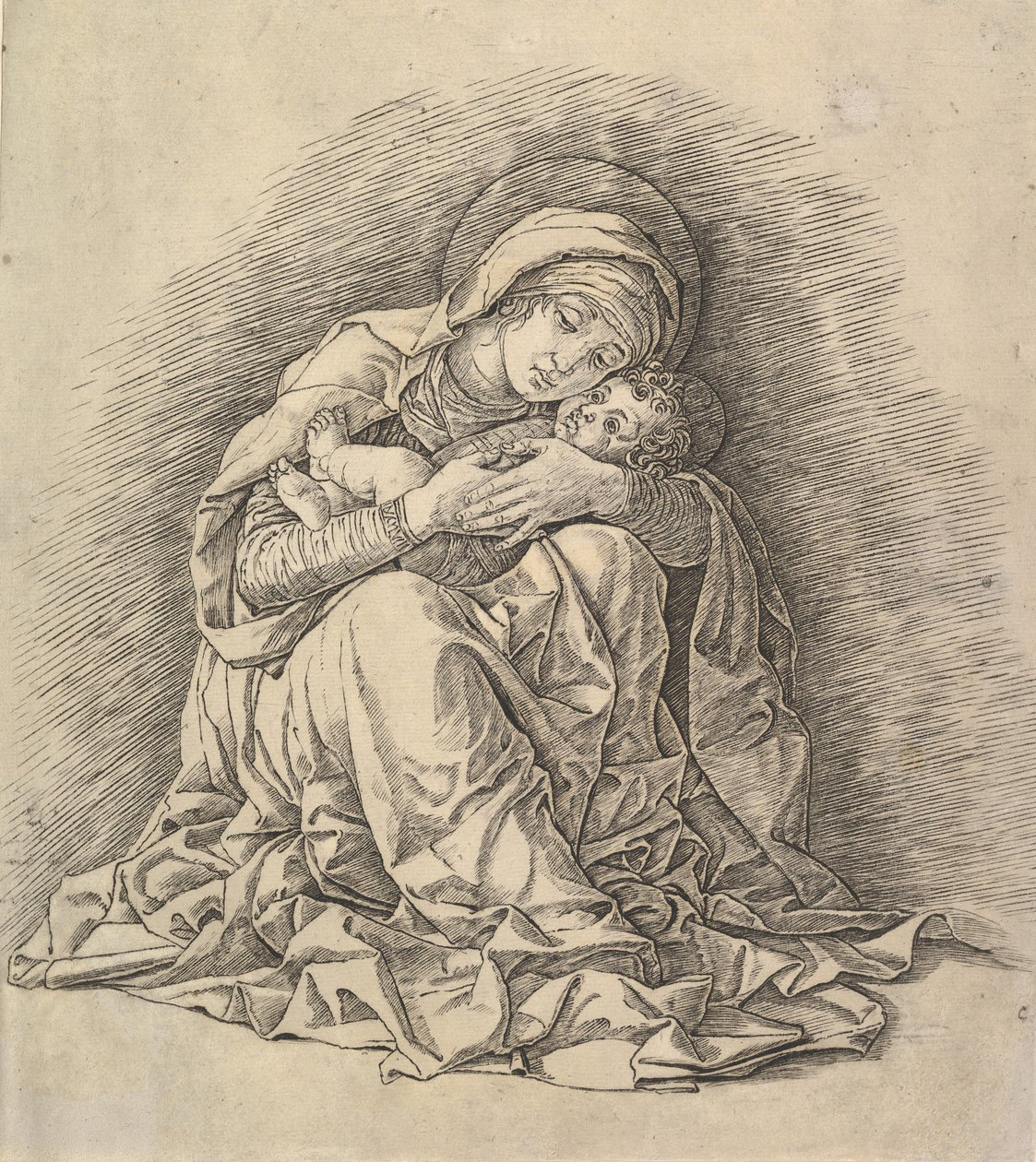 Jomfruen og barnet, ca. 1485-91. av Andrea Mantegna