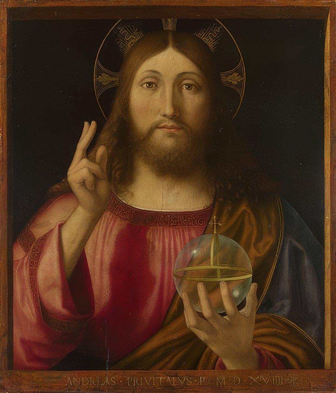 Verdens frelser (Salvator Mundi). 1519 av Andrea Previtali