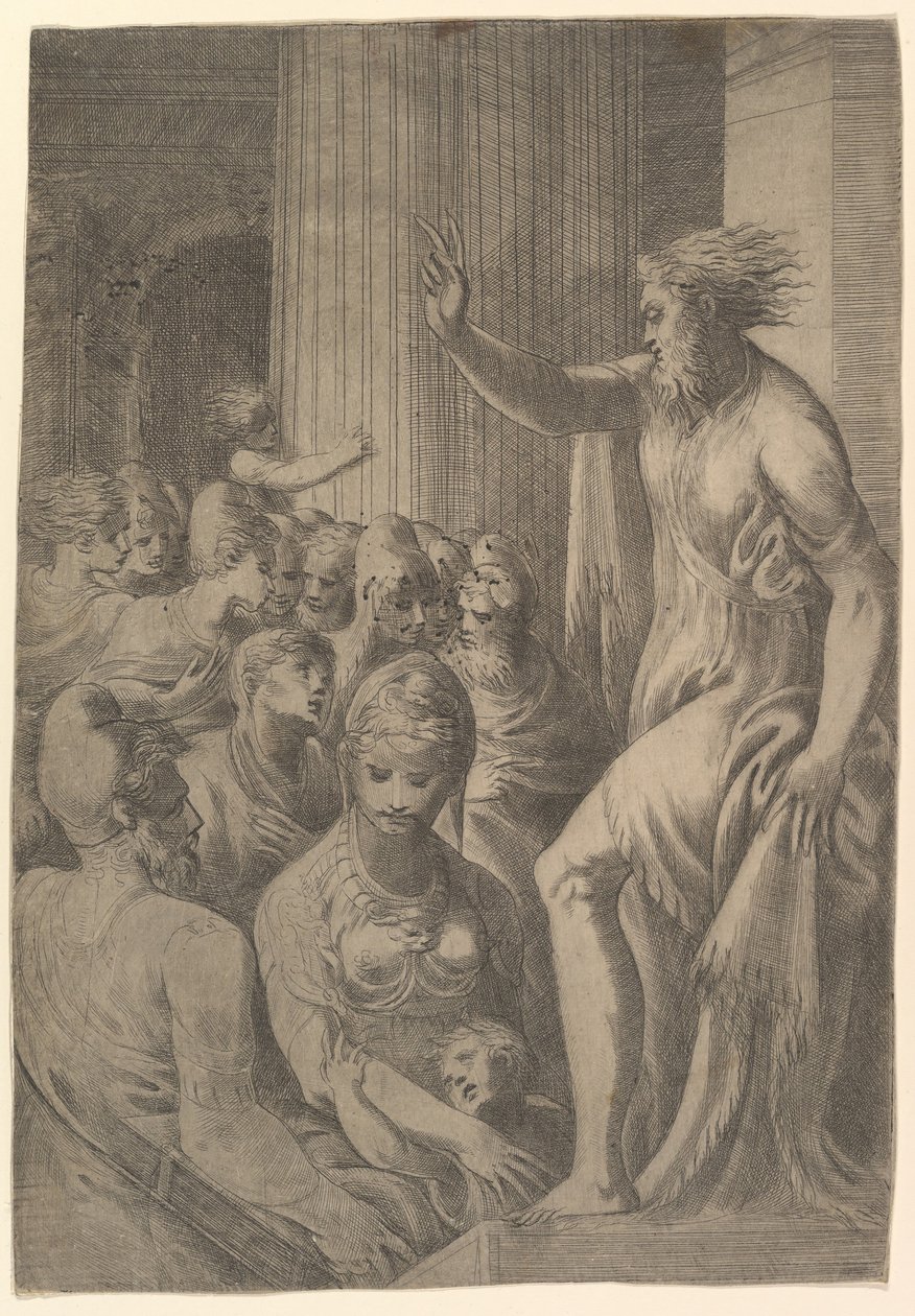 Saint Paul forkynner i Athen, ca. 1548-53. av Andrea Schiavone