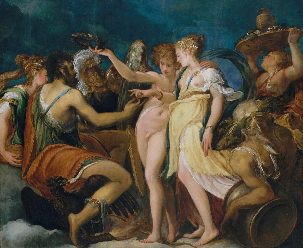 Amor og psykes ekteskap, 1540-årene. av Andrea Schiavone