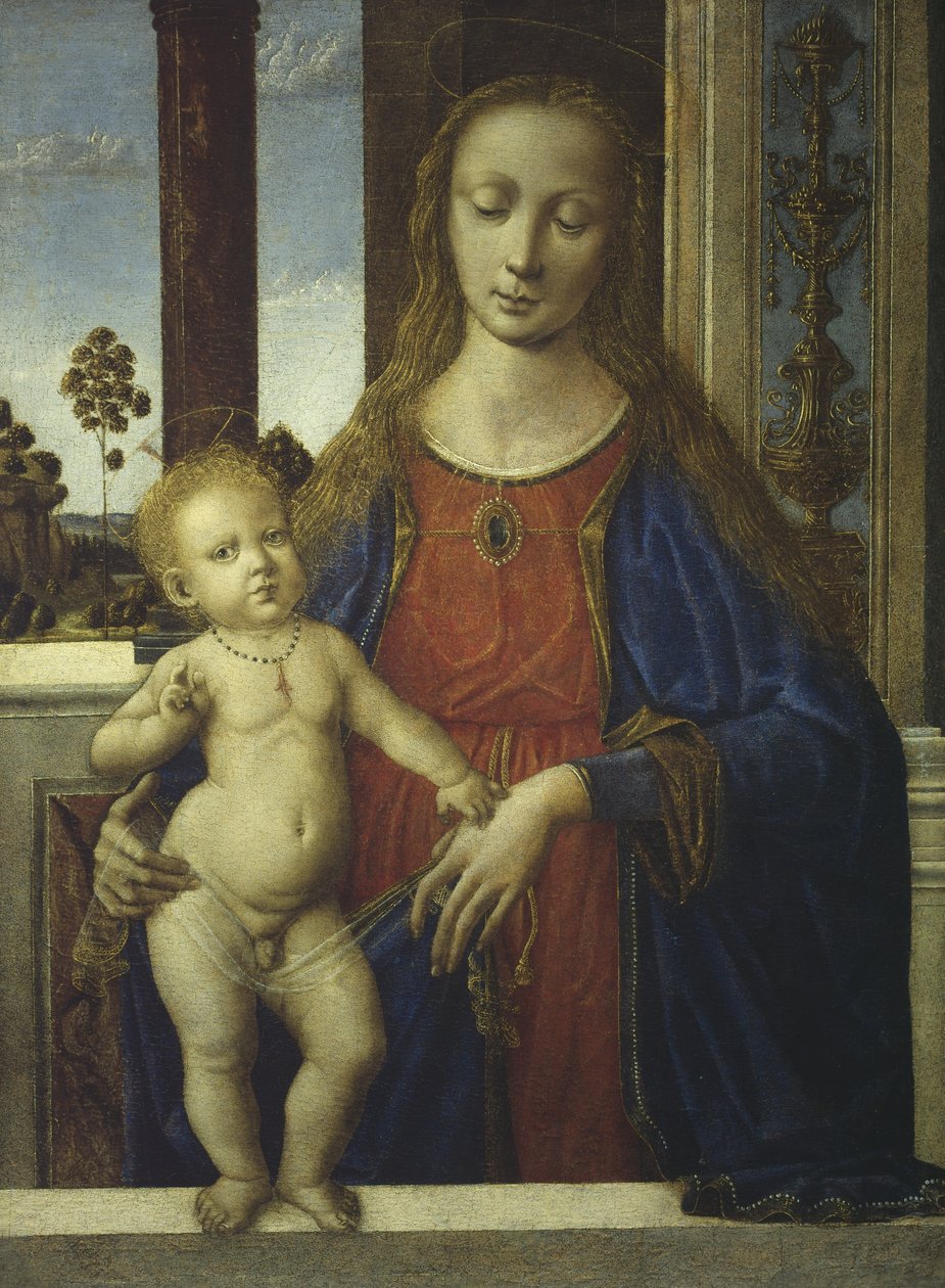 Jomfru og barn, ca. 1475-80 av Andrea del Verrocchio