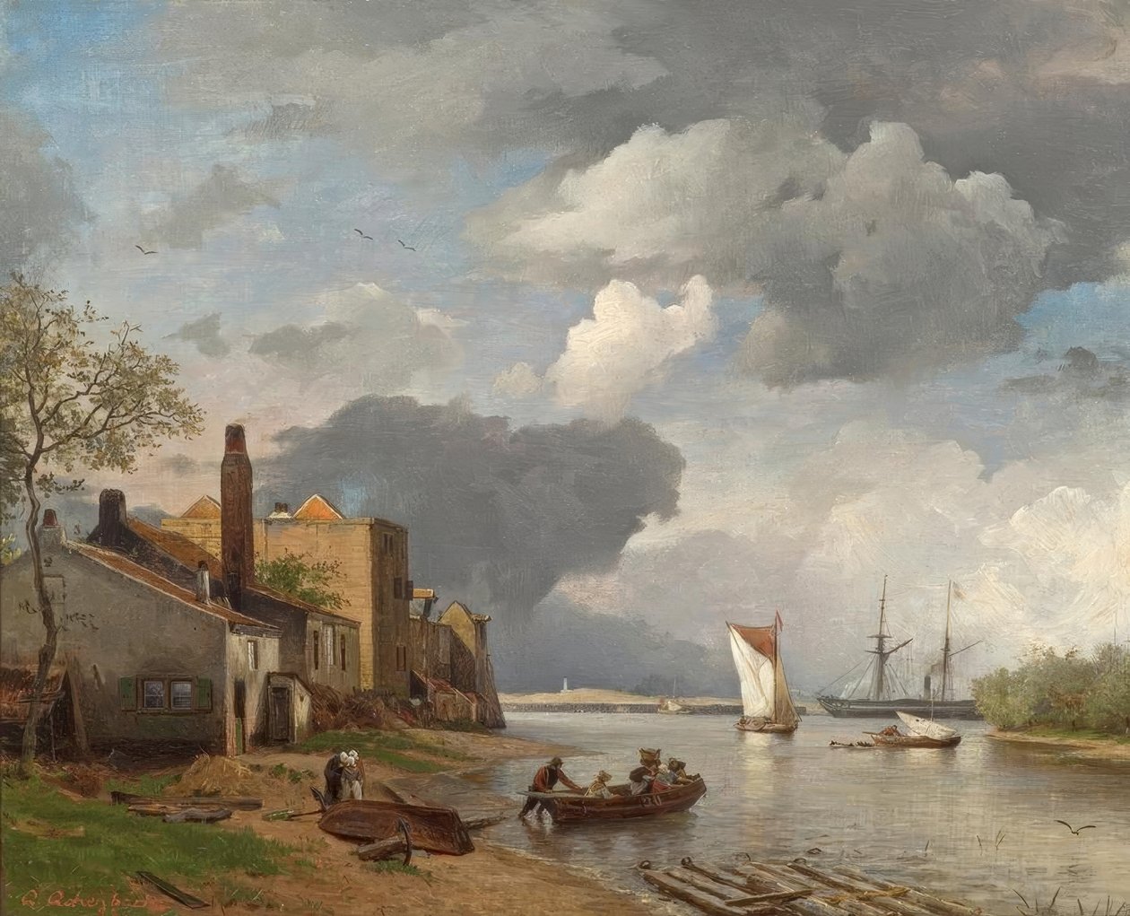 A. Achenbach, klarvær av Andreas Achenbach