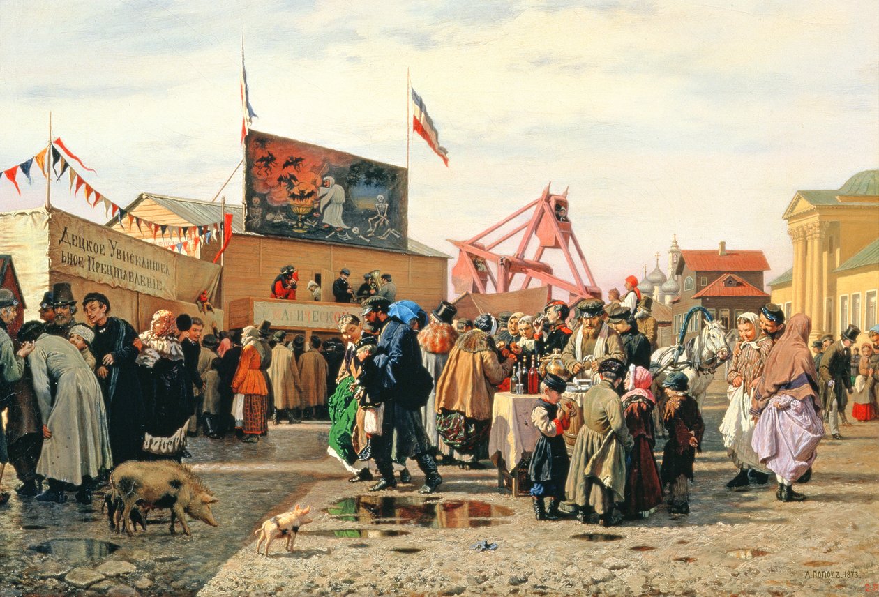 Boder for påskeuken i Tula, 1868 av Andrei Andreevich Popov