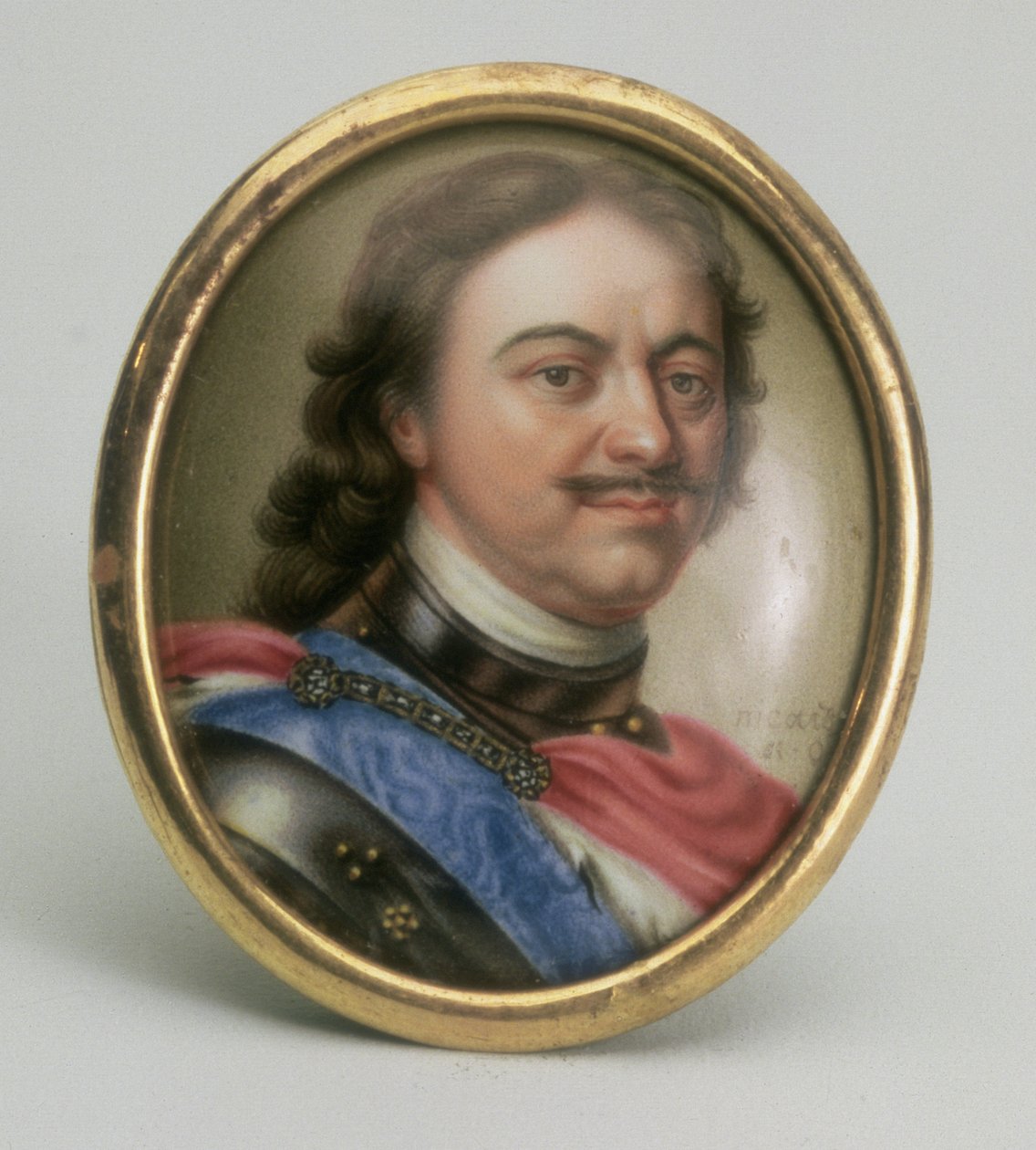 Portrett av Peter I, ca. 1720 (emalje på gull) av Andrei Grigorievich Ovsov