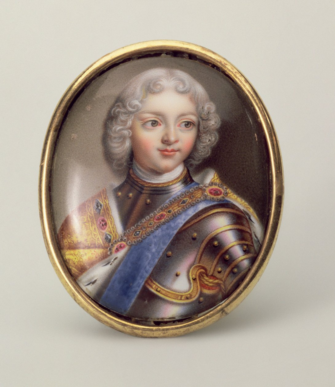Portrett av Peter II, ca. 1727 (emalje på kobber) av Andrei Grigorievich Ovsov