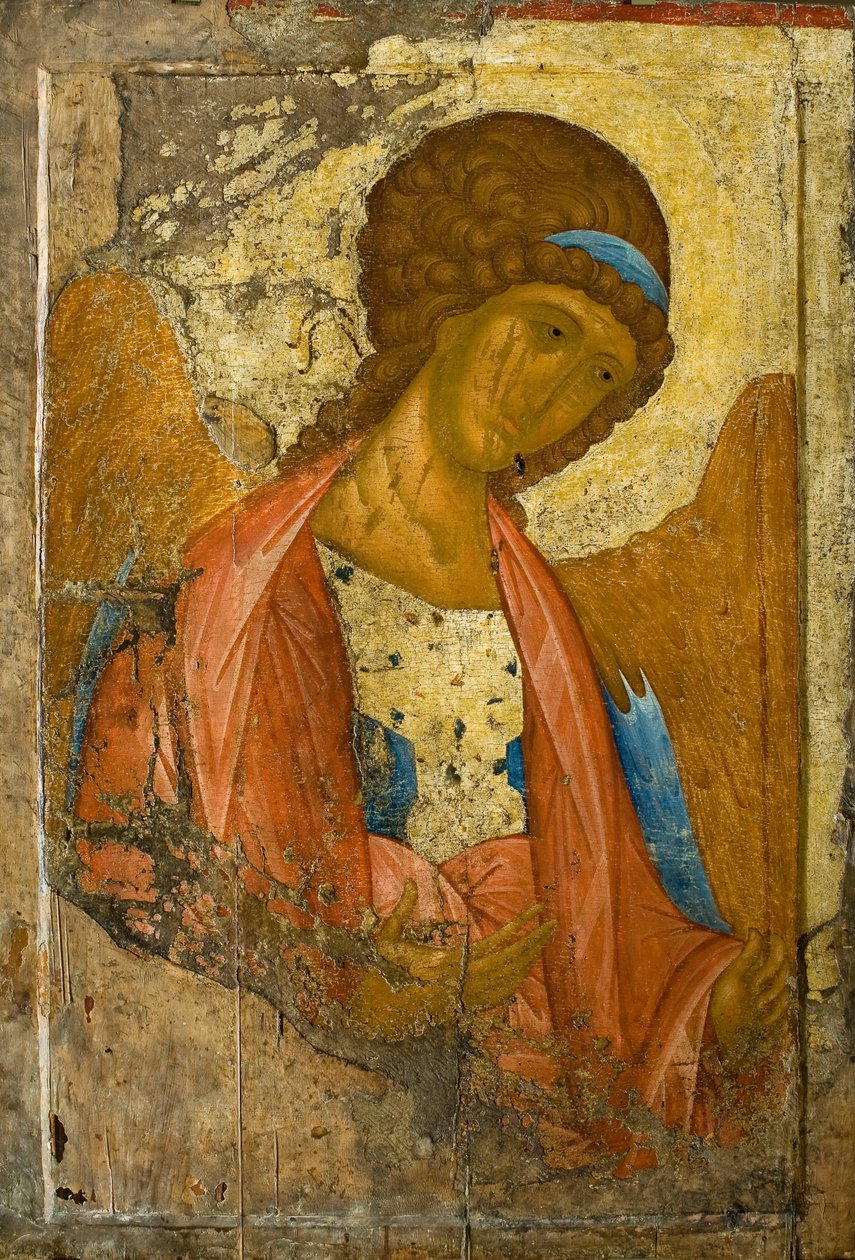 Erkeengelen Michael. Fra Deisus Chin (rad) (Zvenigorodsky) av Andrei Rublev
