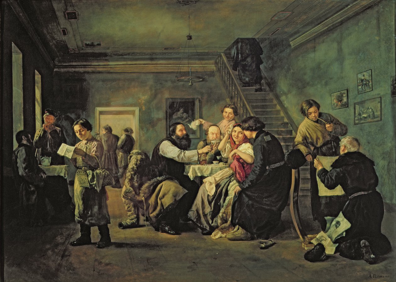 Et spisehus, 1859 av Andrei Andreevich Popov