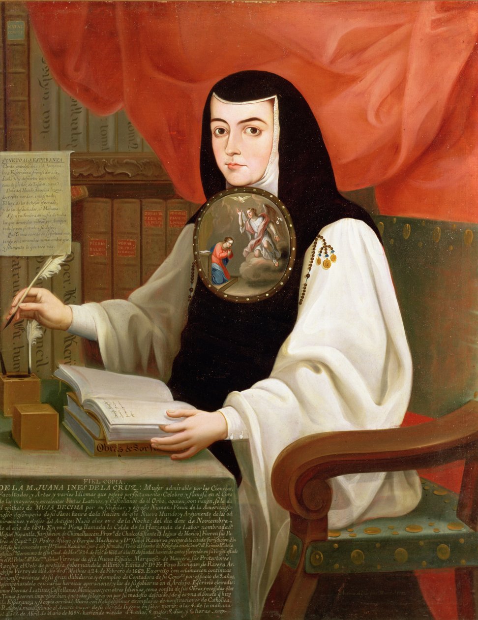 Søster Juana Ines de la Cruz (1648-95) av Andres de Islas
