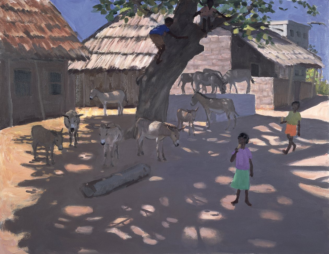 Donkeys, Lamu, Kenya, 1995 av Andrew Macara