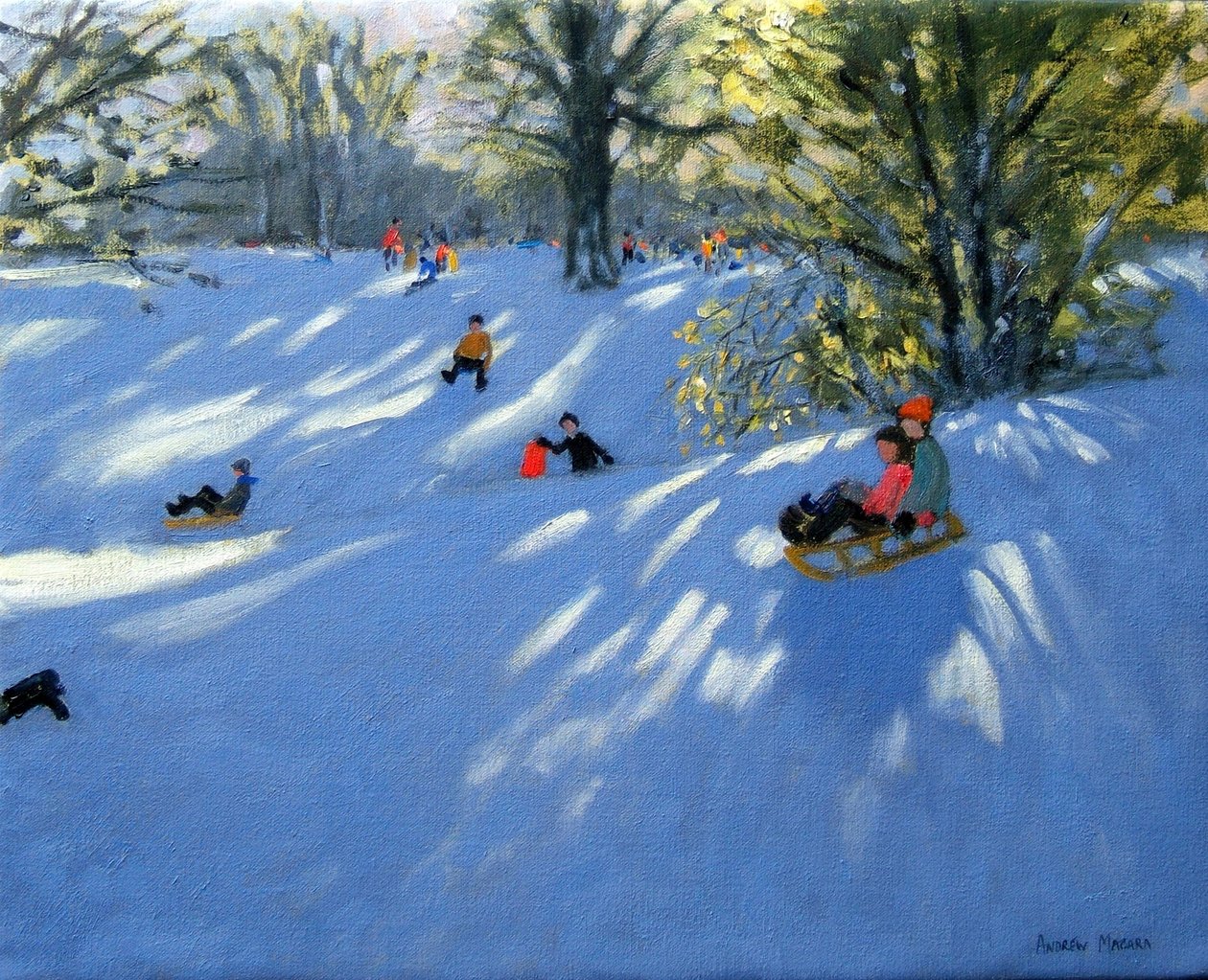 Tidlig snø, Darley Park, Derby av Andrew Macara