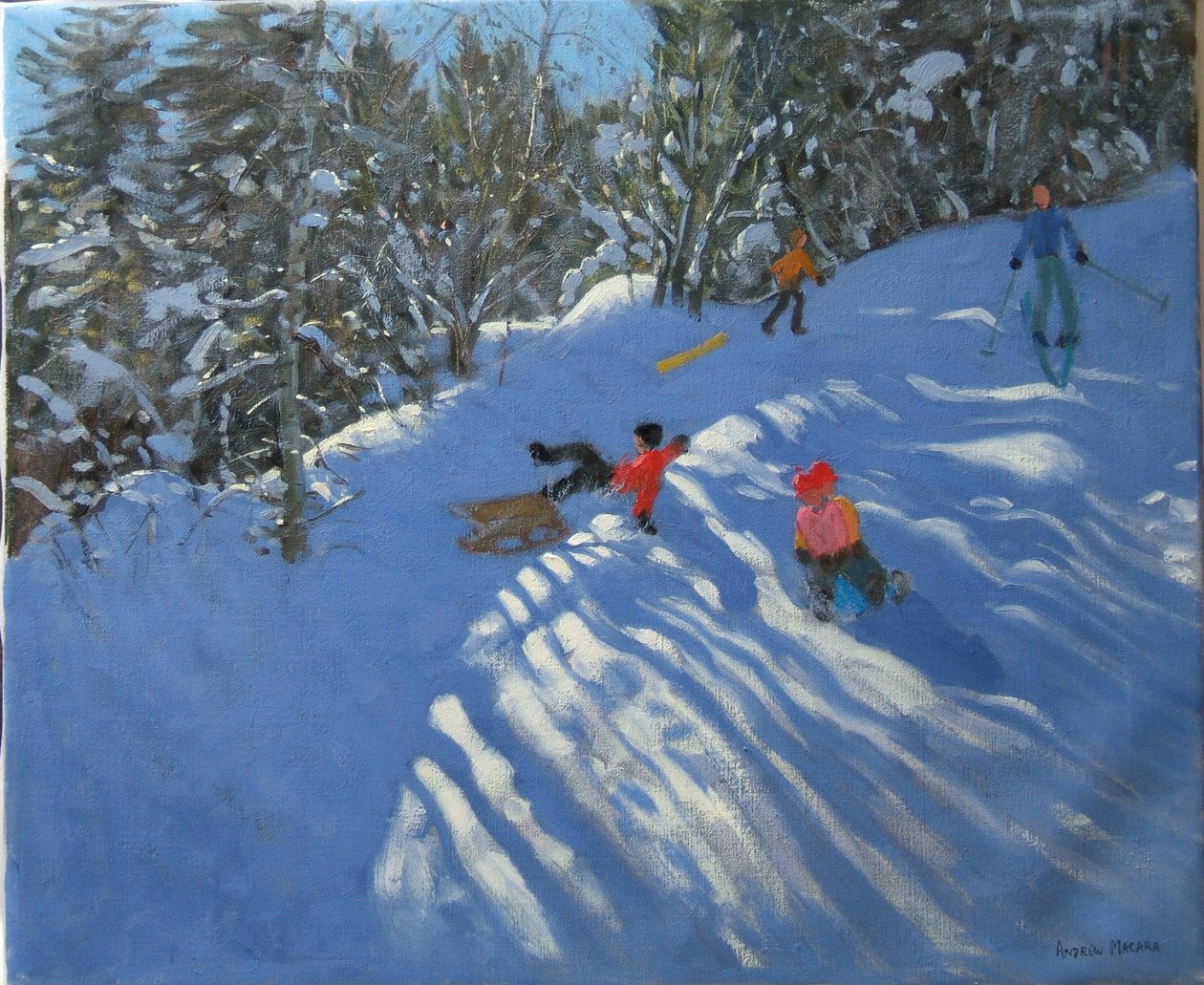 Faller av sleden, Morzine av Andrew Macara