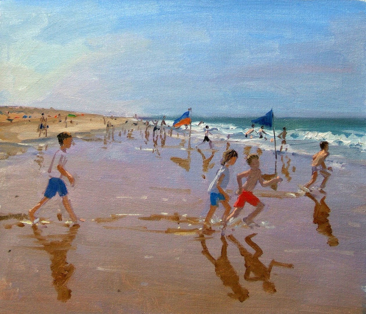Flagg og refleksjoner, Montalivet av Andrew Macara