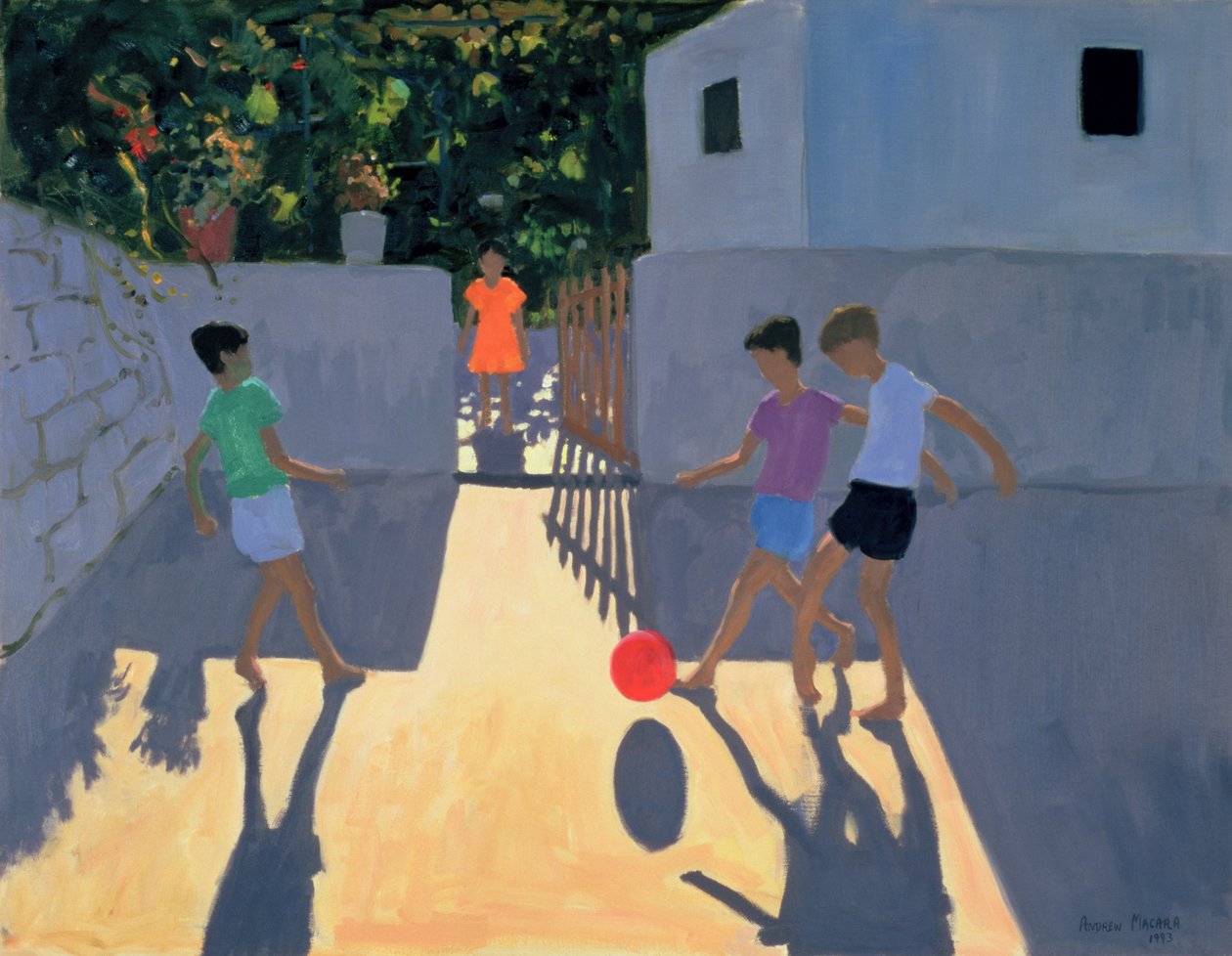 Fotballspillere, Kos, 1993 av Andrew Macara