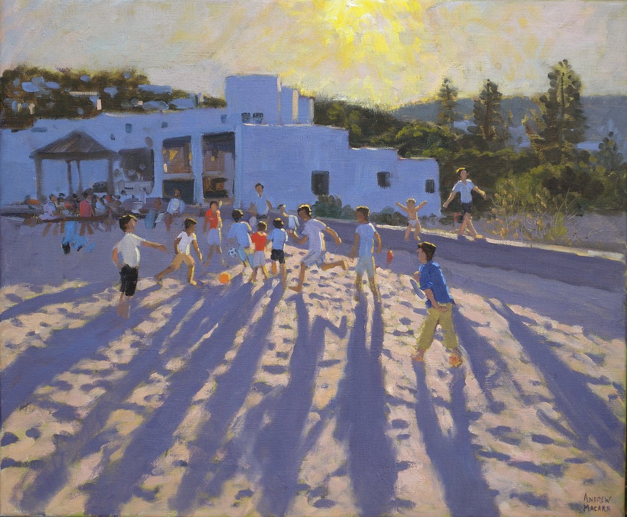 Sen ettermiddagsfotball, Ornos, Mykonos av Andrew Macara