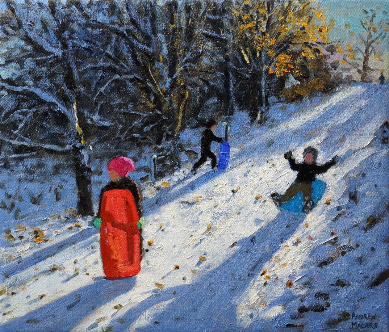 Rød slede, Allestree Park Derby. 2014 av Andrew Macara