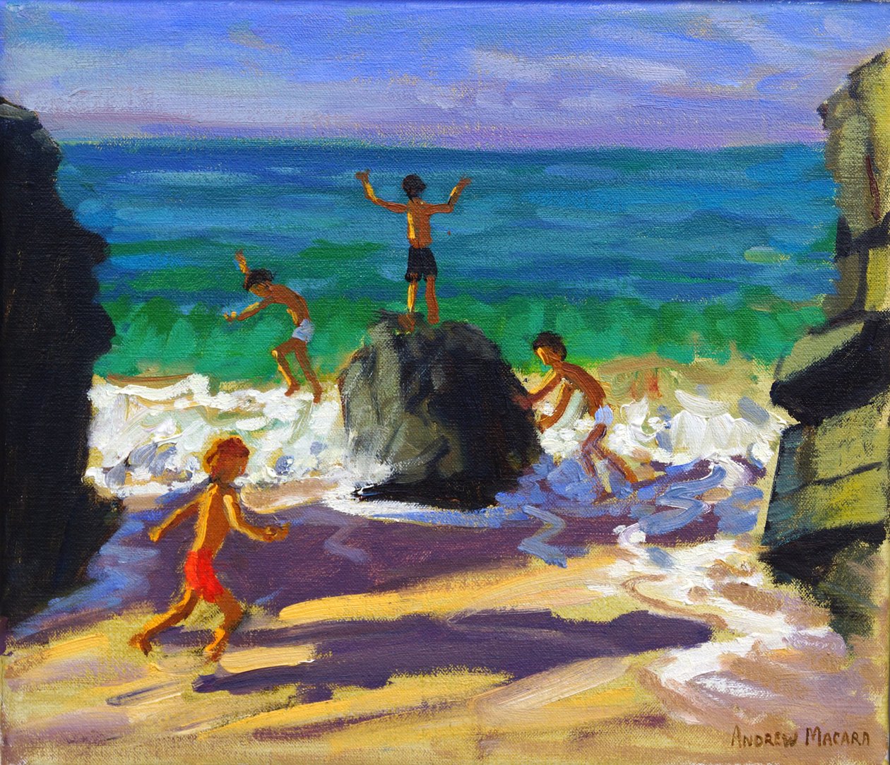 klatrefjell, Porthmeor-stranden, St Ives, 2013, av Andrew Macara