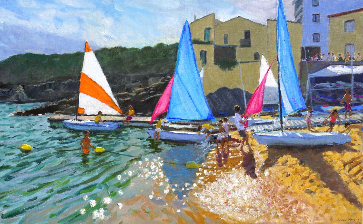 seilskole, calella de palafrugell, costa brava, Spania, 2014, av Andrew Macara