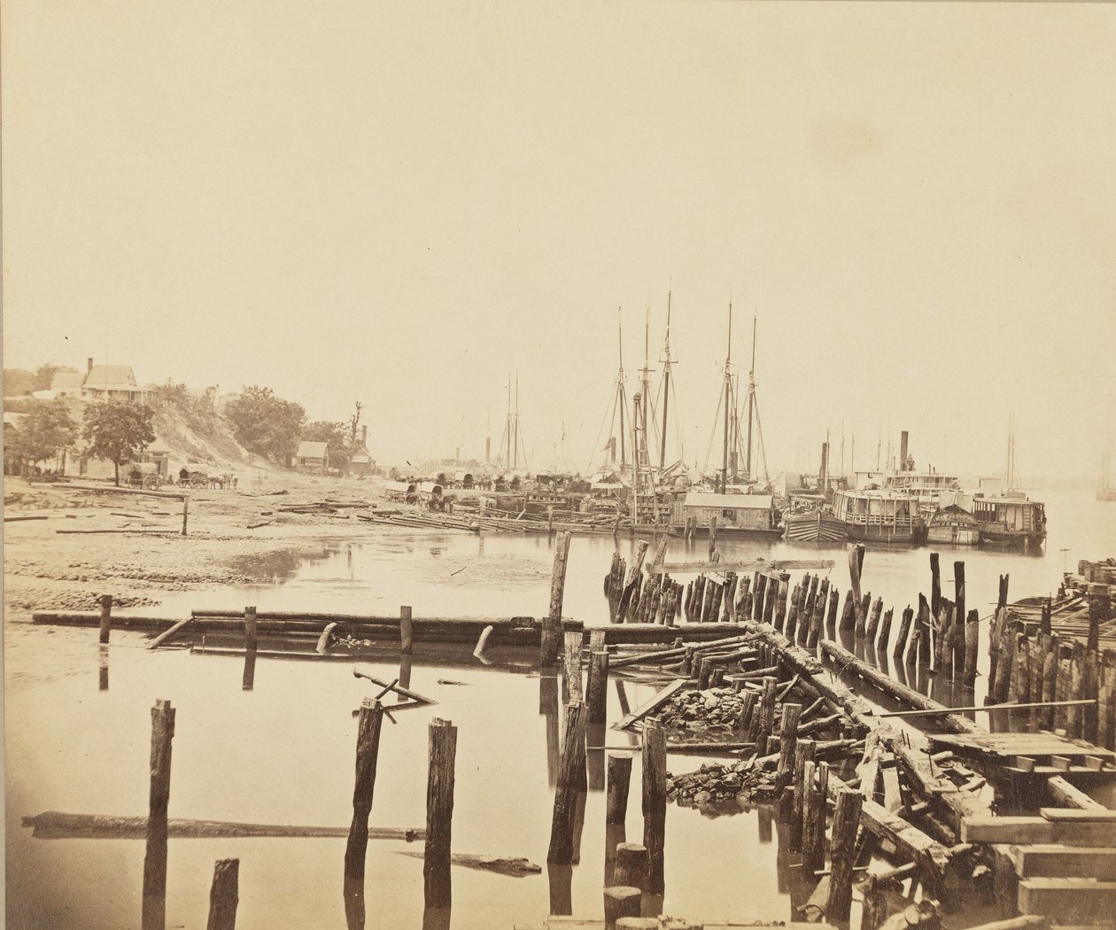 City Point, Virginia, ca. 1861-1865 (albumtrykk) av Andrew Joseph Russell