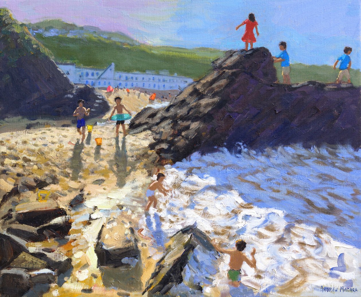 Klatring på steinene, St Ives, av Andrew Macara