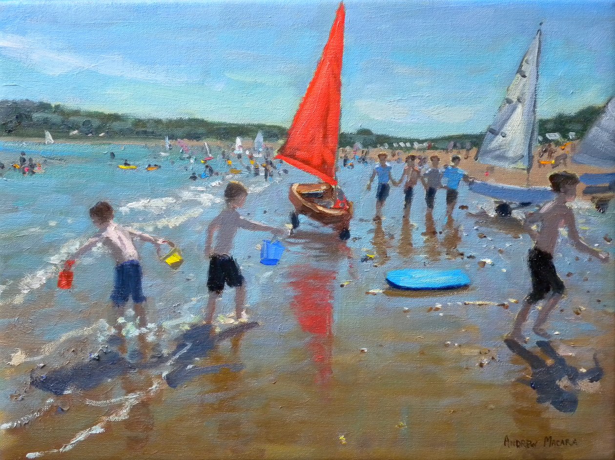 Red Sail, 2011 (olje på lerret) av Andrew Macara