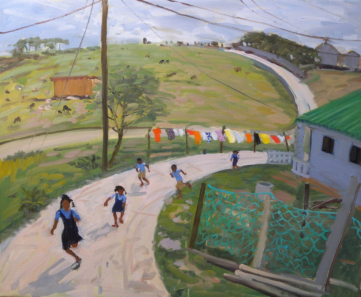 Skolebarn, 2011 (olje på lerret) av Andrew Macara