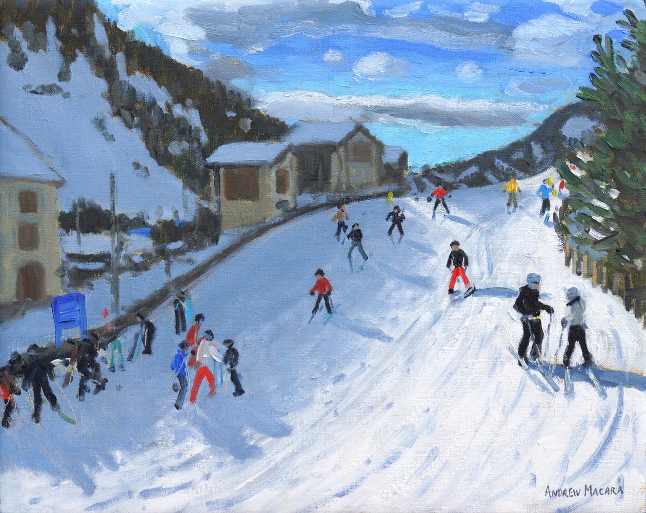 På ski ned til Selva Val Gardena, 2016, av Andrew Macara