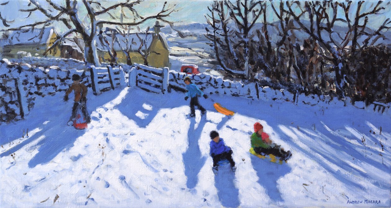 Sledging, Hartington, Buxton, 2020 av Andrew Macara