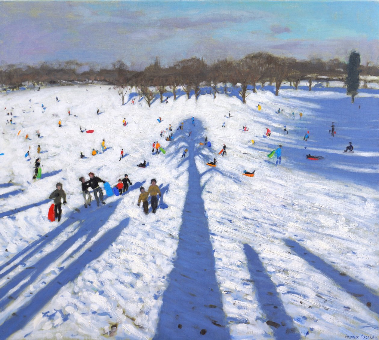 Aking, Wollaton Park, 2017, (olje på lerret) av Andrew Macara