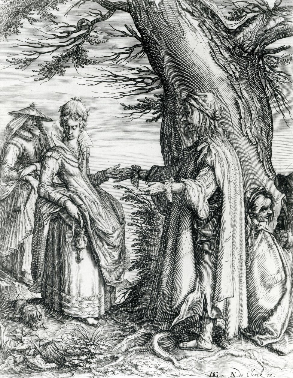 Spåmannen, ca. 1608 av Andries Jacobsz Stock
