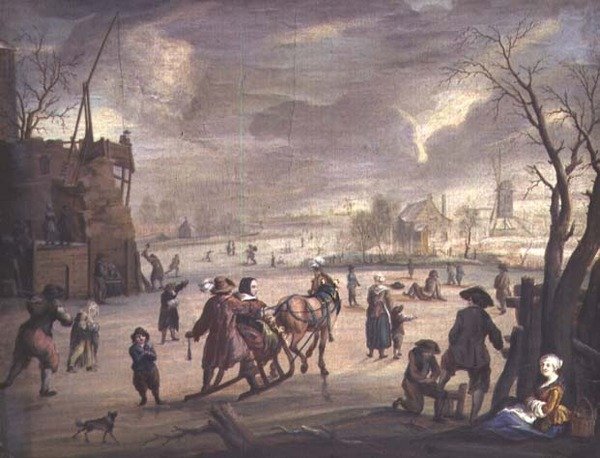 Skøytescene av Andries Vermeulen