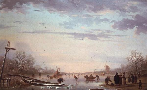 Vinterskøytescene av Andries Vermeulen